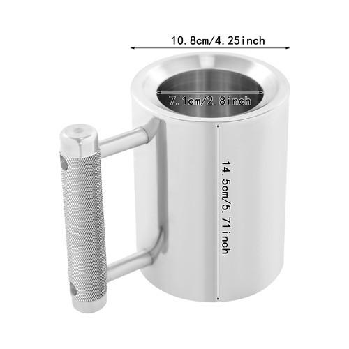 Dumbbell heavy cup stainless - heavy,